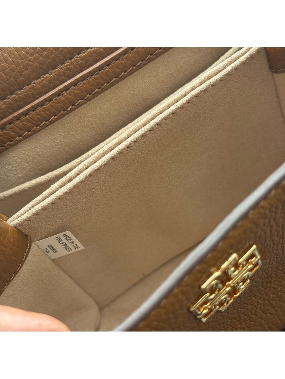 400!+ New Tory Burch Britten Mini Satchel In Moose - Picture 6 of 11